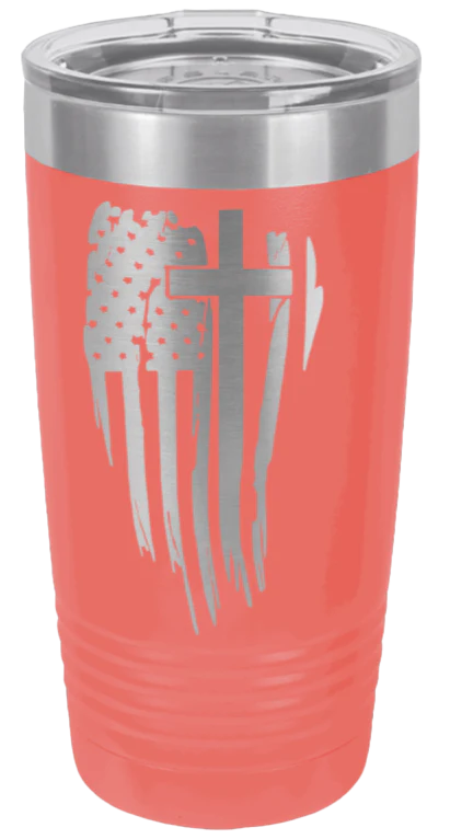 Cross Flag 1- 20oz Tumbler - Image 3