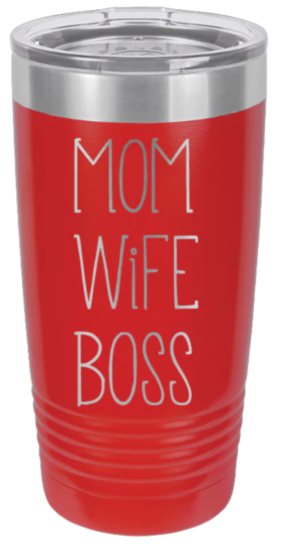 Mom Wife Boss  - 20oz Tumbler - Image 14