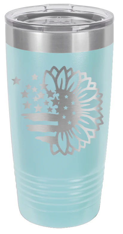 Sunflower Flag - 20oz Tumbler - Image 6