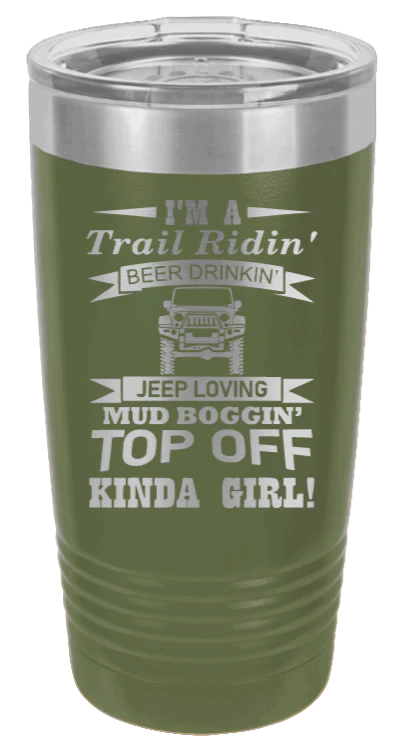 Trail Riding Jeep Girl  - 20oz Tumbler - Image 10