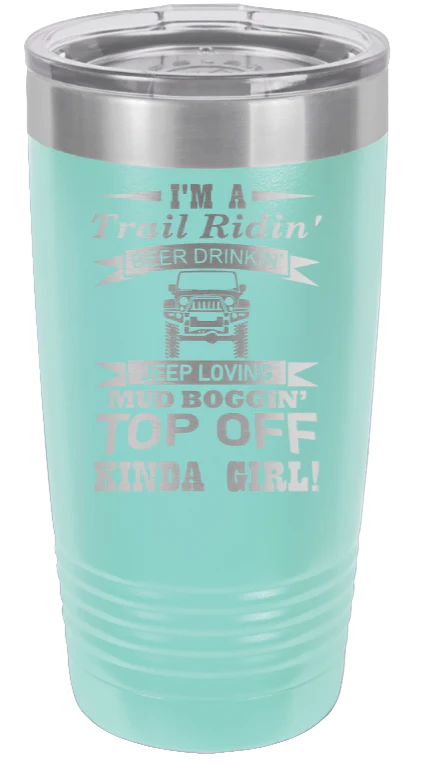 Trail Riding Jeep Girl  - 20oz Tumbler - Image 15