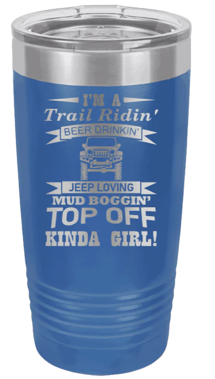 Trail Riding Jeep Girl  - 20oz Tumbler - Image 2