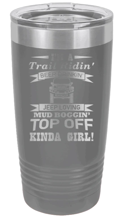Trail Riding Jeep Girl  - 20oz Tumbler - Image 4