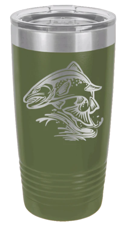 Salmon Jumping - 20oz Tumbler - Image 10