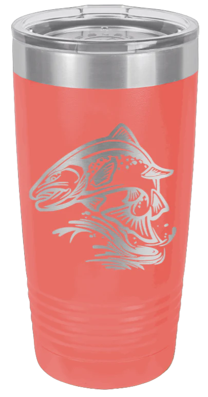 Salmon Jumping - 20oz Tumbler - Image 3