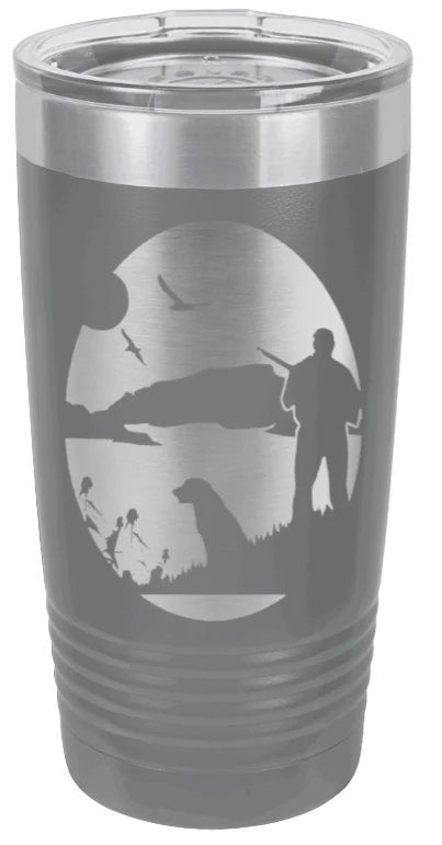 Hunter With Dog - 20oz Tumbler - Image 4