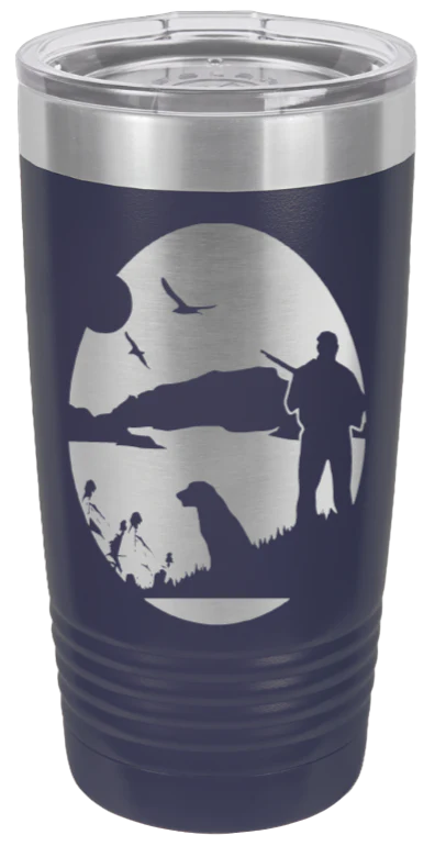 Hunter With Dog - 20oz Tumbler - Image 9