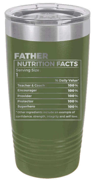 Father Nutrition Facts  - 20oz Tumbler - Image 10