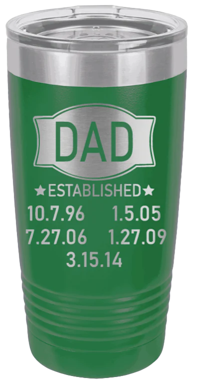 Dad Established - 20oz Tumbler - Image 5