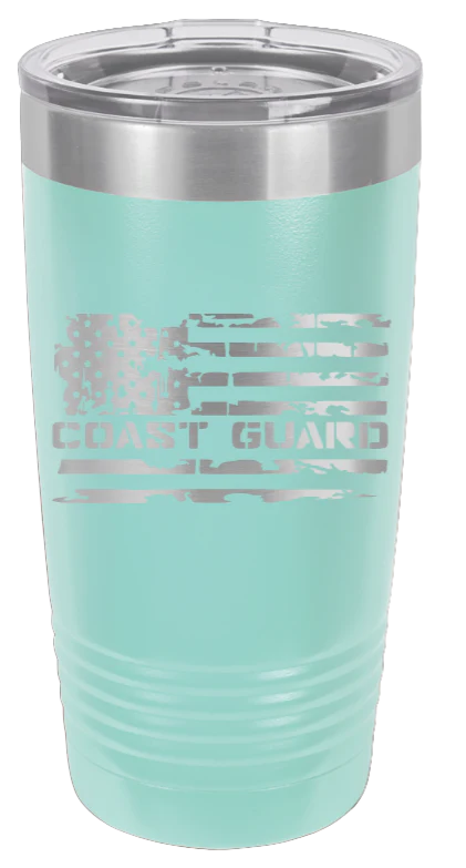 Coast Guard Flag - 20oz Tumbler - Image 15