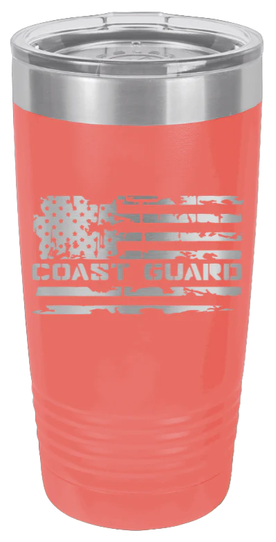 Coast Guard Flag - 20oz Tumbler - Image 3