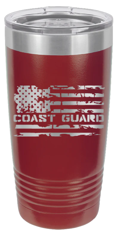 Coast Guard Flag - 20oz Tumbler - Image 8