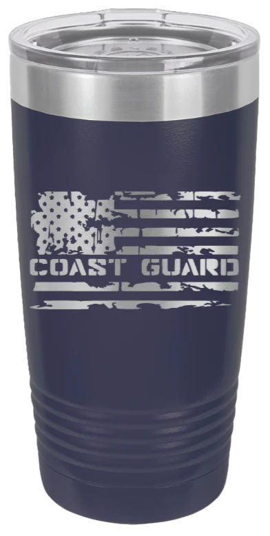 Coast Guard Flag - 20oz Tumbler - Image 9