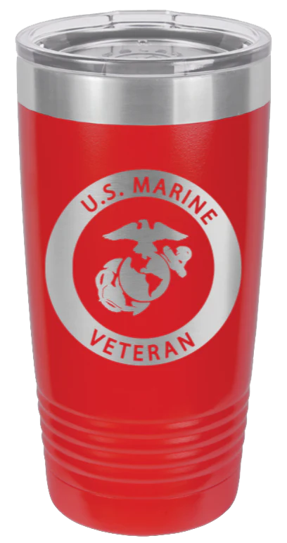 Marine Veteran - 20oz Tumbler - Image 14