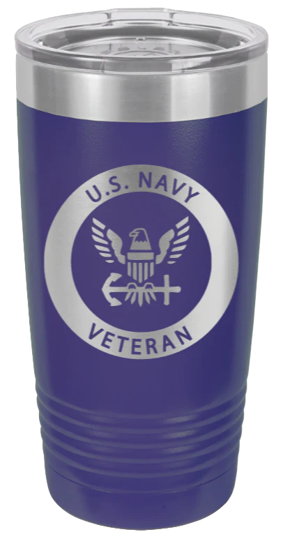 Navy Veteran - 20oz Tumbler - Image 13