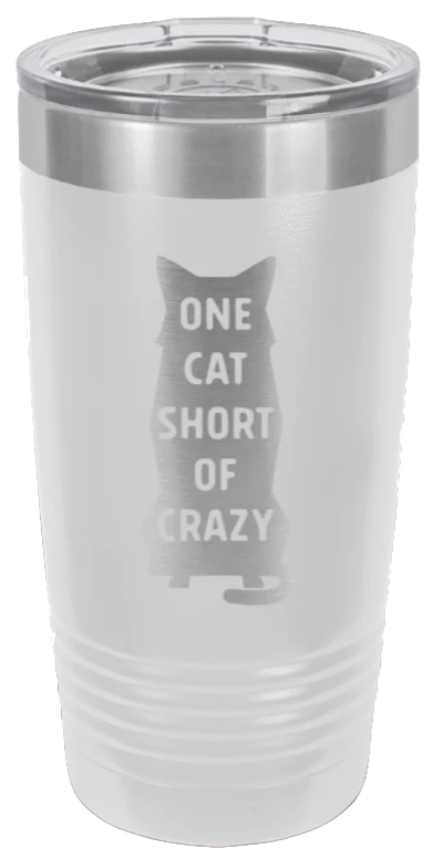 One Cat Short of Crazy - 20oz Tumbler - Image 16