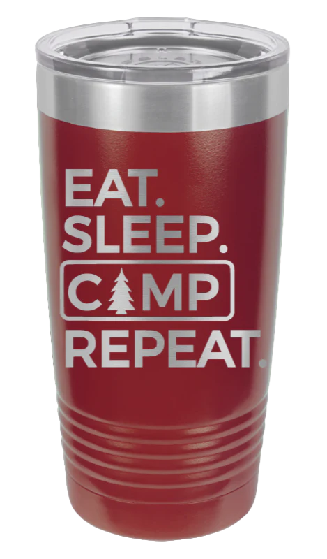 Eat, Sleep Camp, Repeat - 20oz Tumbler - Image 8