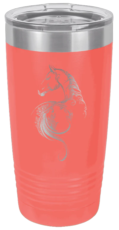 Floral Horse - 20oz Tumbler - Image 3