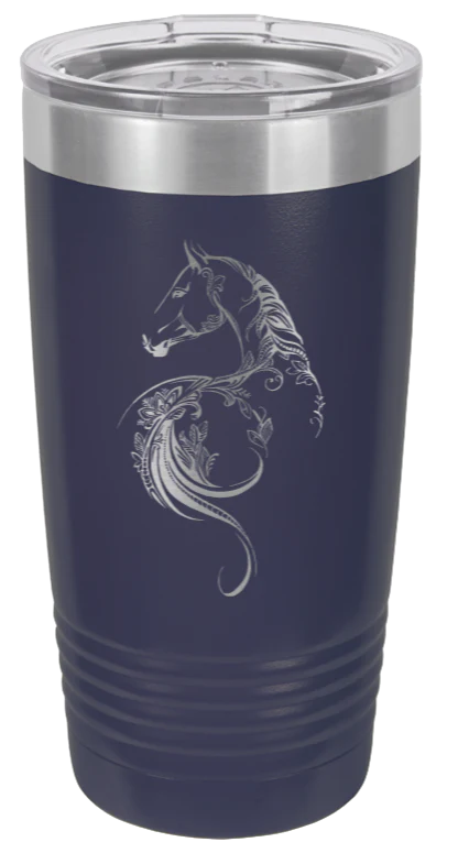 Floral Horse - 20oz Tumbler - Image 9