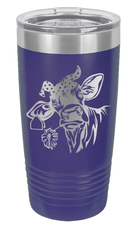 Cow with Bandana - 20oz Tumbler - Image 13