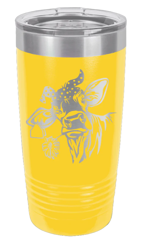 Cow with Bandana - 20oz Tumbler - Image 17