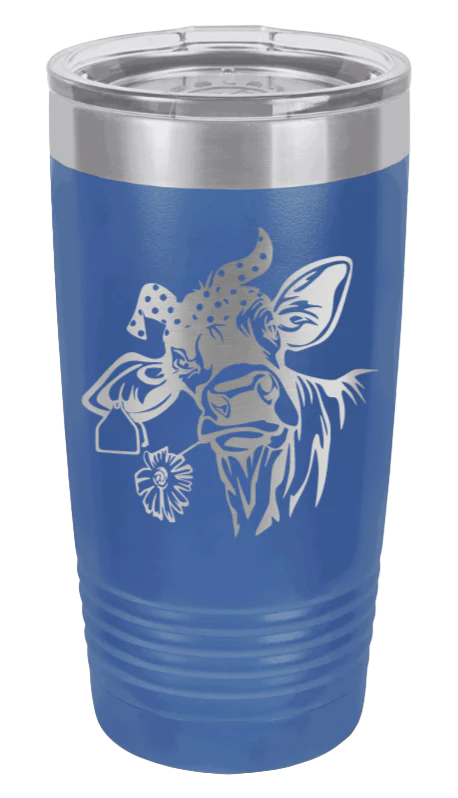 Cow with Bandana - 20oz Tumbler - Image 2