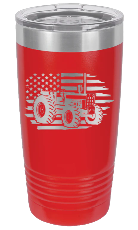 Tractor Flag - 20oz Tumbler - Image 13