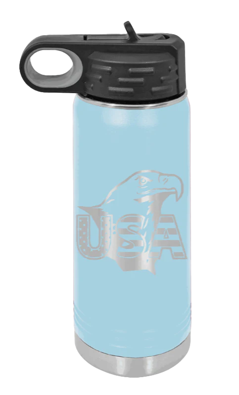 USA Eagle - 20oz Water Bottle Laser Engraved - Image 5