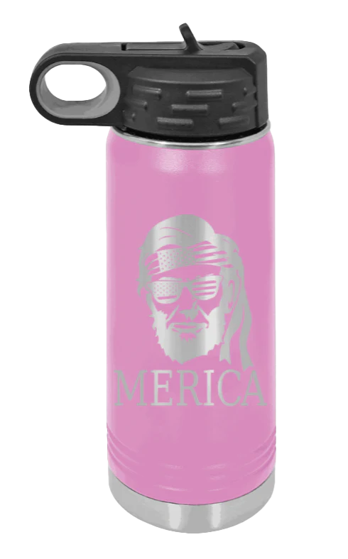 Abe Merica - 20oz Water Bottle Laser Engraved - Image 6