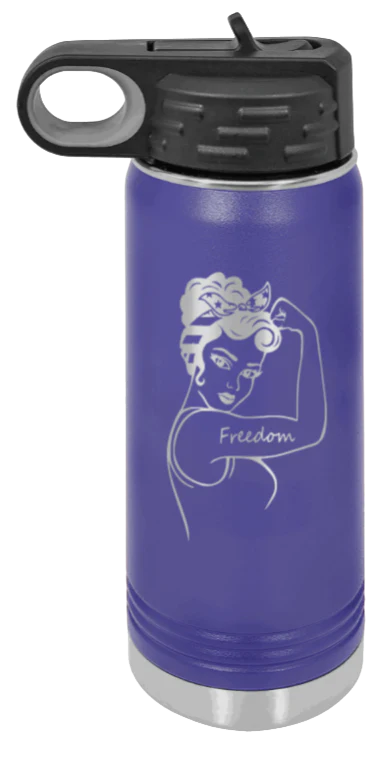 Freedom Girl - 20oz Water Bottle Laser Engraved - Image 13