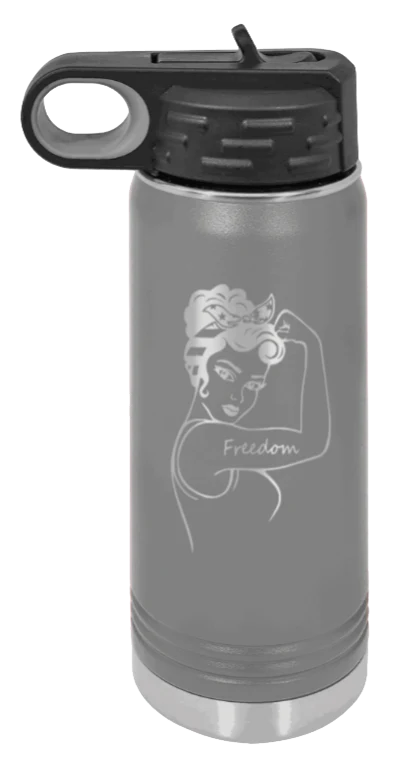 Freedom Girl - 20oz Water Bottle Laser Engraved - Image 4