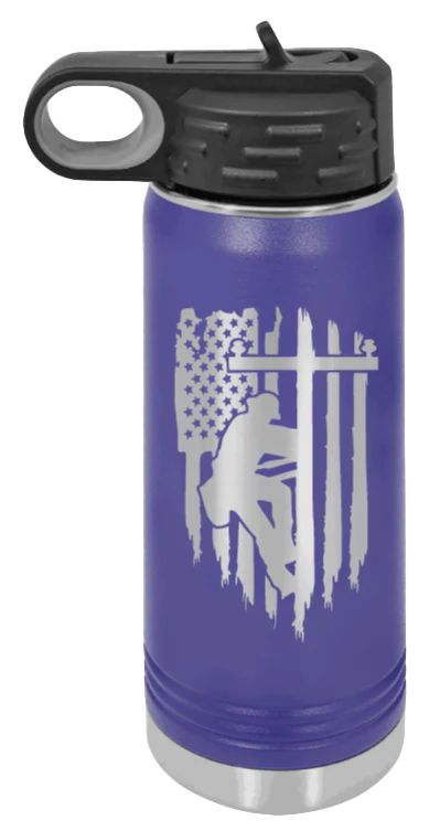 Lineman - 20oz Water Bottle Laser Engraved - Image 13
