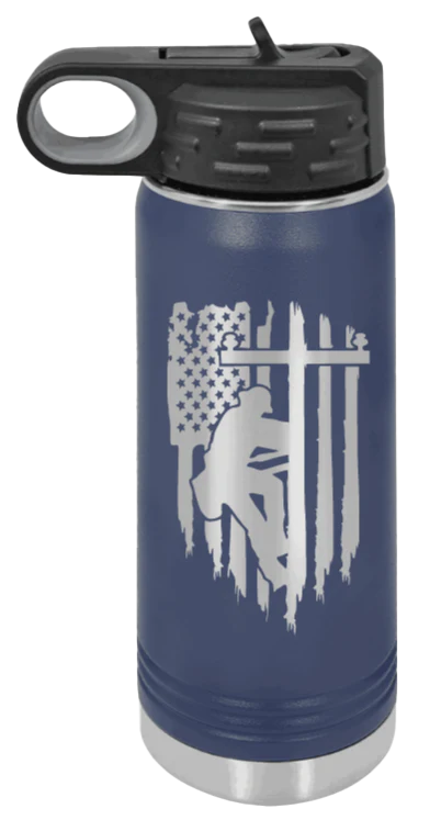 Lineman - 20oz Water Bottle Laser Engraved - Image 9