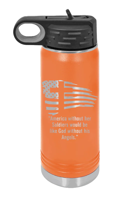Soldiers and Angels - 20oz Water Bottle Laser Engraved - Image 11