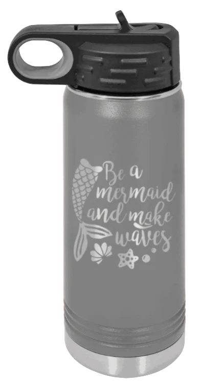 Be A Mermaid - 20oz Water Bottle Laser Engraved - Image 4