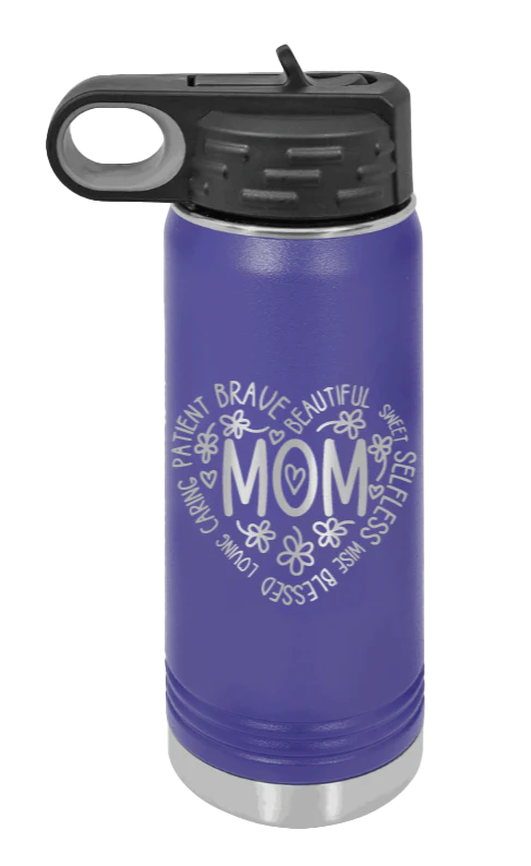 Mom - 20oz Water Bottle Laser Engraved - Image 11