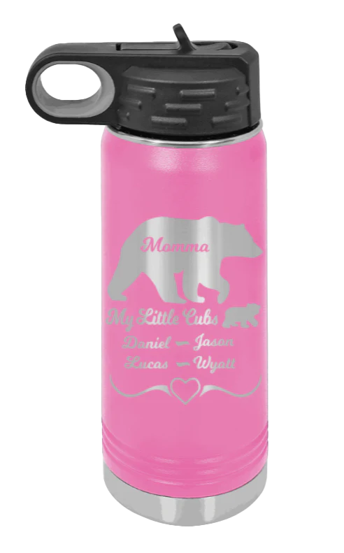 My Little Cubs - 20oz Water Bottle Laser Engraved - Image 11
