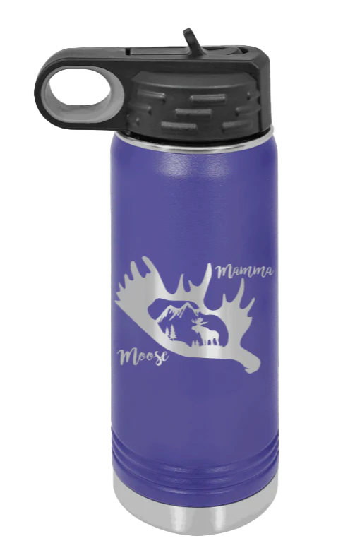 Mamma Moose - 20oz Water Bottle Laser Engraved - Image 12