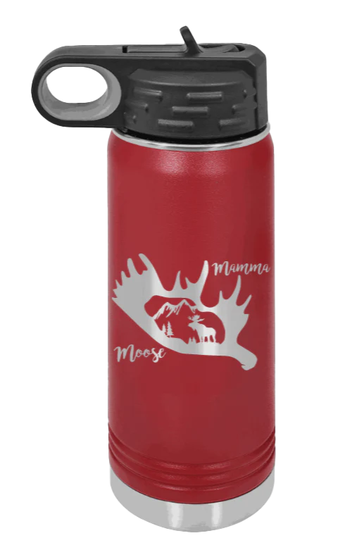 Mamma Moose - 20oz Water Bottle Laser Engraved - Image 7