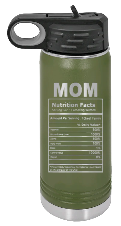 Mom Facts - 20oz Water Bottle Laser Engraved - Image 10