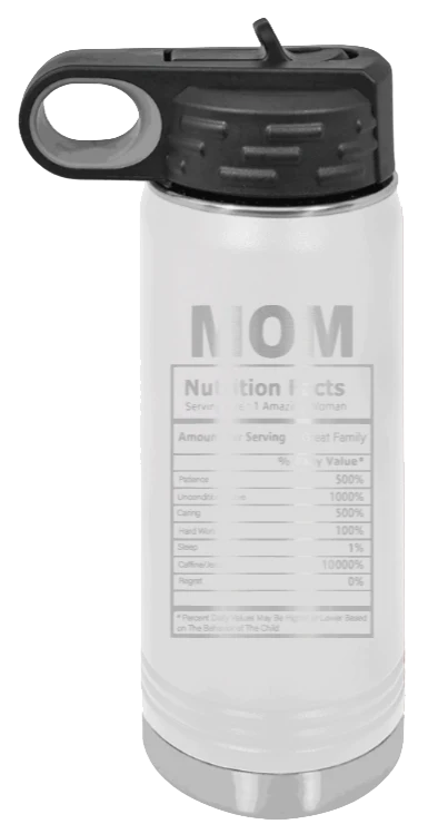 Mom Facts - 20oz Water Bottle Laser Engraved - Image 16