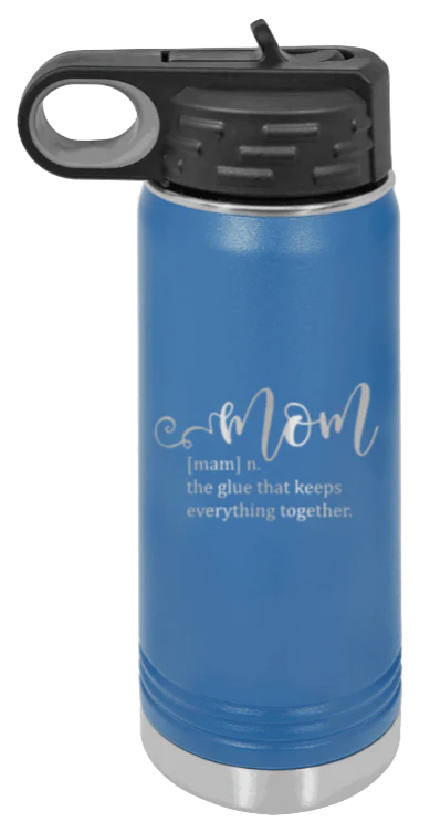 Mom Definition - 20oz Water Bottle Laser Engraved - Image 2
