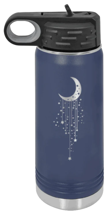 Moon & Stars - 20oz Water Bottle Laser Engraved - Image 9