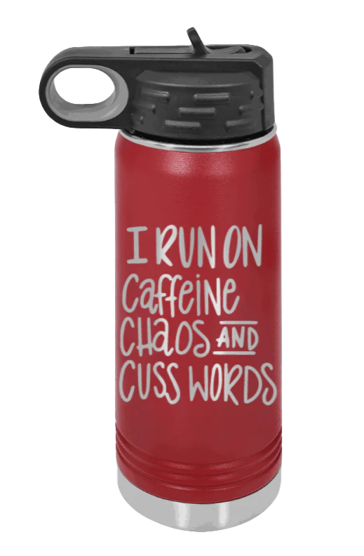 I Run On Caffeine Chaos and Cuss Words - 20oz Mug Laser Engraved - Image 8