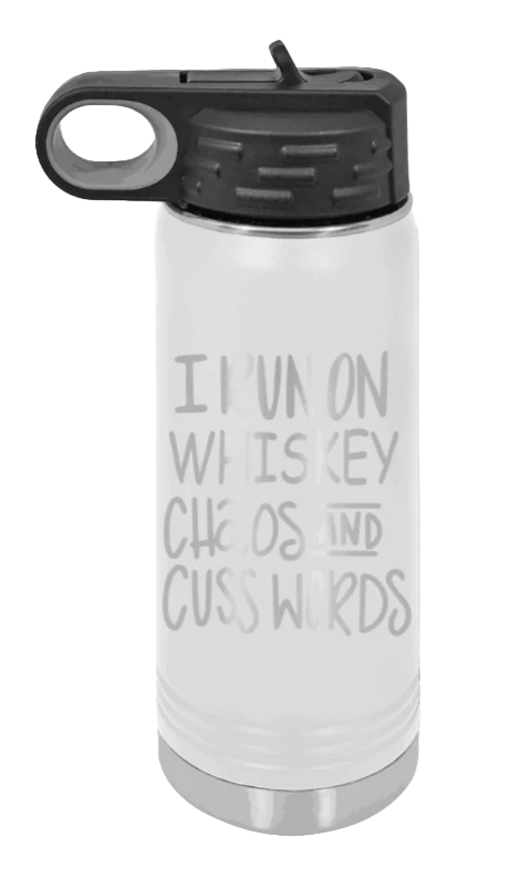 I Run On Whiskey  Chaos and Cuss Words - 20oz Mug Laser Engraved - Image 16