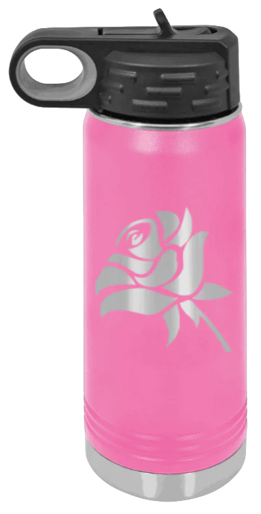 Rose - 20oz Water Bottle Laser Engraved - Image 12