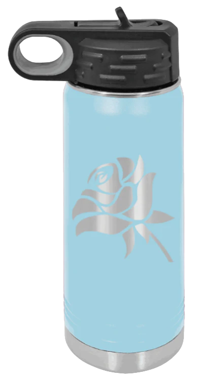 Rose - 20oz Water Bottle Laser Engraved - Image 6