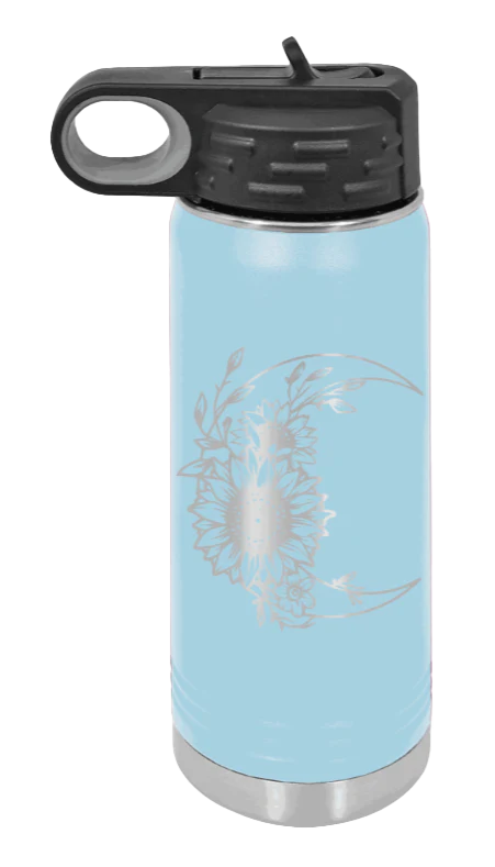Sunflower Moon - 20oz Water Bottle Laser Engraved - Image 6