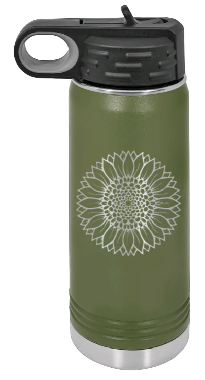 Sunflower - 20oz Water Bottle Laser Engraved - Image 10