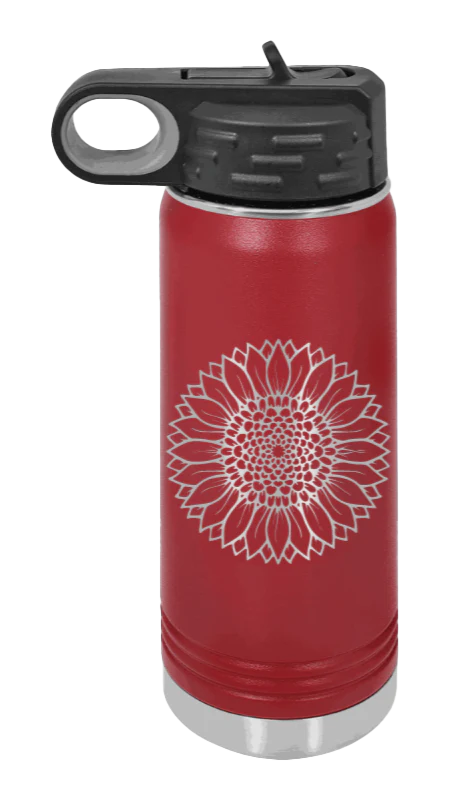 Sunflower - 20oz Water Bottle Laser Engraved - Image 8